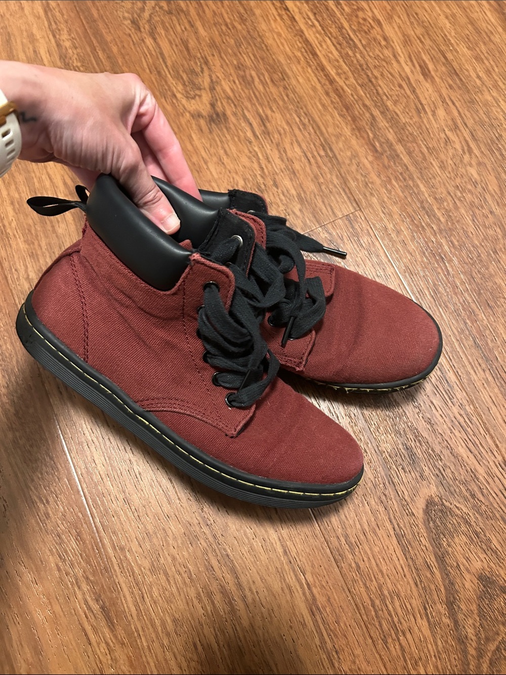 Kids Casual Lace-Up Canvas Dr Martens Ankle Shoes -